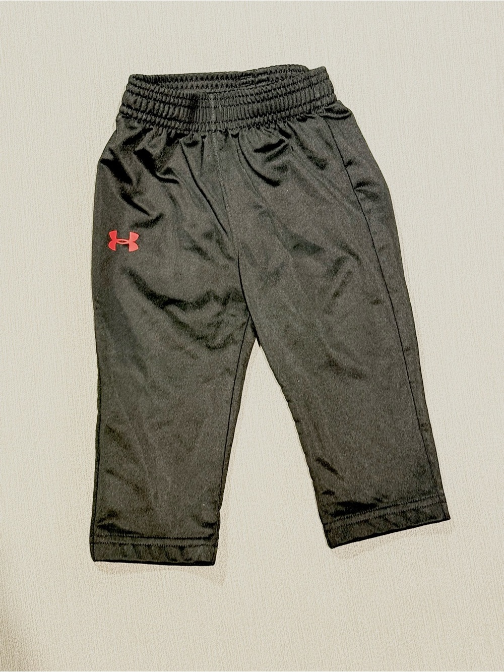 Under Armour Baby Black Joggers with Red Logo